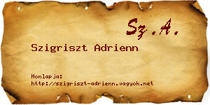 Szigriszt Adrienn névjegykártya